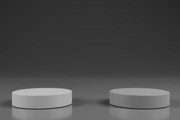 minimalist product showcase with 3d rendered podium