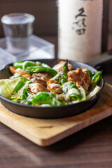 万願寺とうがらしと鶏肉の照りマヨ