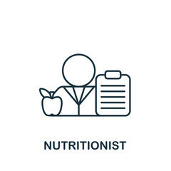 Nutritionist icon. Line simple icon for templates, web design and infographics