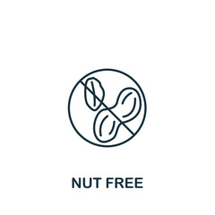 Nut Free icon. Line simple icon for templates, web design and infographics