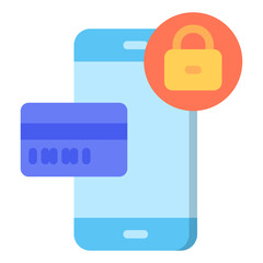 Secure Payment flat icon.