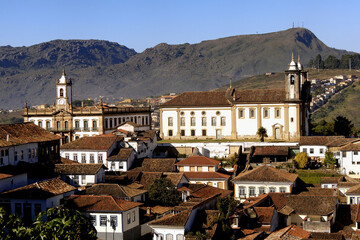 Fototapeta na wymiar Museum Inconfidencia and Our Lady of Mount Carmel Church, Ouro Preto, Minas Gerais, Brazil