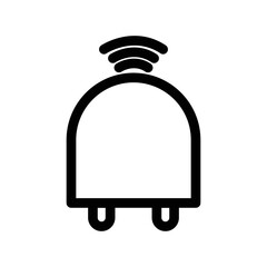 Charger icon with signal. icon related to electronic, technology, smart device, line icon style. Simple design editable