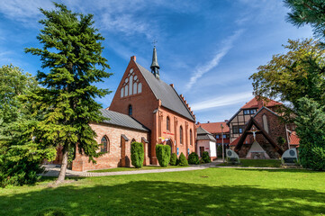 Fototapeta na wymiar Sanctuary of the Divine Mercy. Mysliborz, West Pomeranian Voivodeship, Poland.