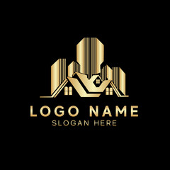 Real Estate Company Logo Design Template Vector Illustration.