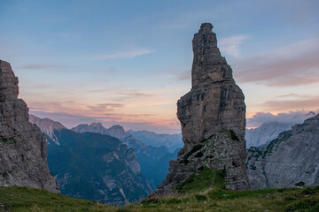 Fototapeta na wymiar Campanile di Val Montanaia, Chimolais, Dolomiti Friulane