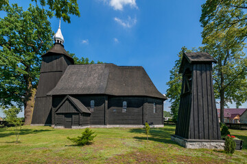 Wooden church of the Exaltation of the Holy Cross in Wierzbica Dolna, Opole Voivodeship, Poland
