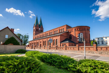 All Saints Church build in the years 1876-1879. Brusy, Pomeranian Voivodeship, Poland.