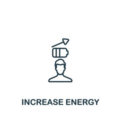 Increase Energy icon. Line simple Healthy Lifestyle icon for templates, web design and infographics