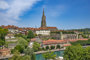 Bern Minster - cathedral, in the old city of Bern, Switzerland.