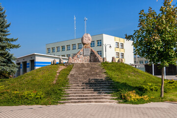 Obelisk by Jan Karnowski in Brusy, Pomeranian Voivodeship, Poland.
