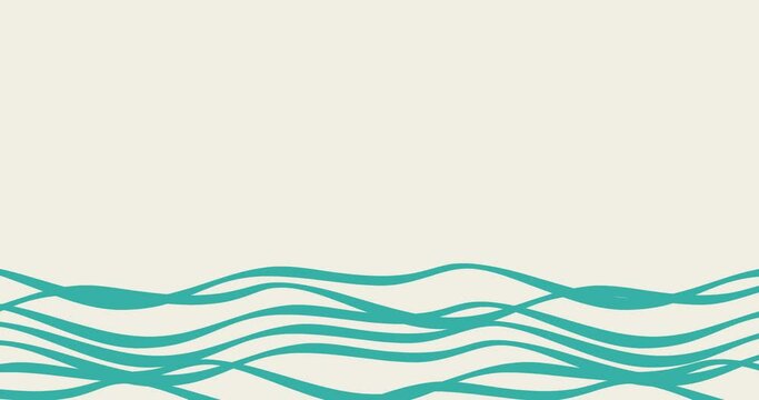 blue line wave abstract background animation