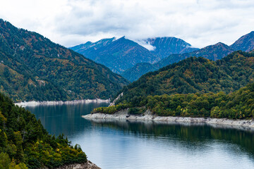 Obraz na płótnie Canvas 湖, 山, 水, 風景, 自然, 空, 山