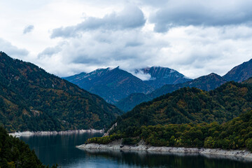 Obraz na płótnie Canvas 湖, 山, 水, 風景, 自然, 空, 山