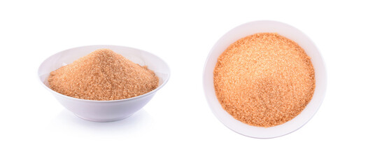 granulated sugar isolated on white background