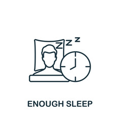 Enough Sleep icon. Line simple Healthy Lifestyle icon for templates, web design and infographics