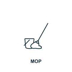 Mop icon. Line simple icon for templates, web design and infographics