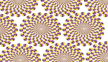 Optical illusion circles.