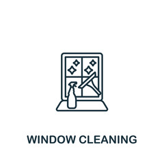 Window Cleaning icon. Line simple icon for templates, web design and infographics