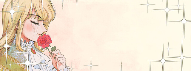 JUNE系少女マンガ風・涙する美しい王子さまのバナー