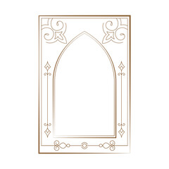 Arch vector Illustration. Window architecture Illustration. Jharokha Illustration. Line art arch Illustration. Arabian Illustration. Rajasthani jharokha vector.