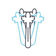 celery line icon, outline symbol, vector illustration, concept sign