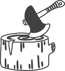 camping illustration isolated on transparent background