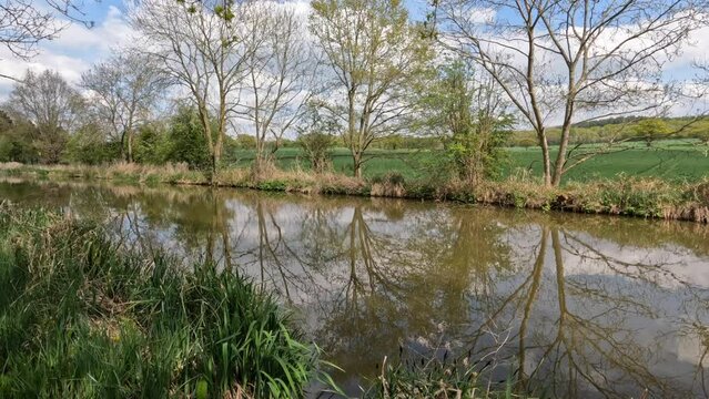 river arrow and reflections redditch worcestershire england uk
