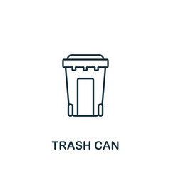 Trash Can icon. Line simple line Housekeeping icon for templates, web design and infographics