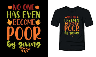 No one has even become poor by giving typography t-shirt