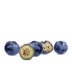 Fresh blueberry isolated on transparent background