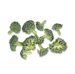 Fresh broccoli isolated on transparent background. Top view