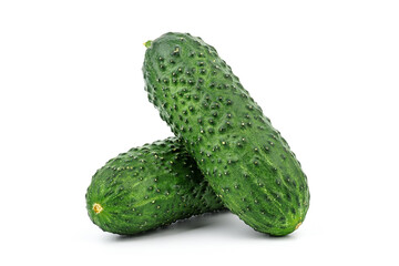 fresh cucumber vegetable isolated on white background