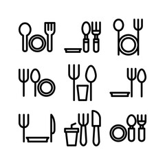 eat icon or logo isolated sign symbol vector illustration - high quality black style vector icons
