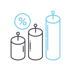 diagram line icon, outline symbol, vector illustration, concept sign