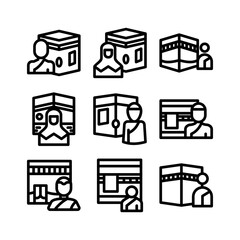 hajj icon or logo isolated sign symbol vector illustration - high quality black style vector icons

