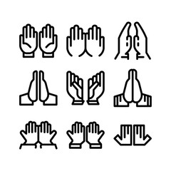 pray icon or logo isolated sign symbol vector illustration - high quality black style vector icons
