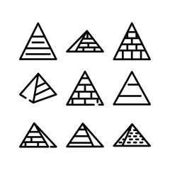 pyramid icon or logo isolated sign symbol vector illustration - high quality black style vector icons

