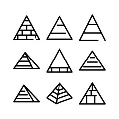 pyramid icon or logo isolated sign symbol vector illustration - high quality black style vector icons
