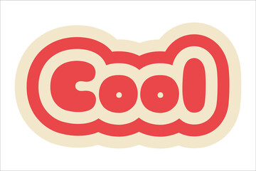 retro style aesthetic slogan print sticker