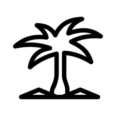 coconut tree icon or logo isolated sign symbol vector illustration - high quality black style vector icons
