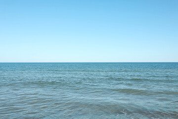 Beautiful view of sea on sunny day