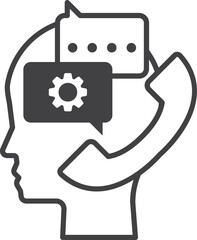 brain icon isolated on transparent background