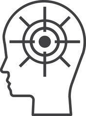 Obraz premium brain icon isolated on transparent background