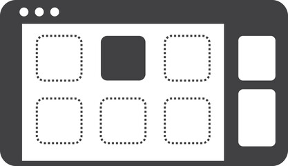 computer and electronic device icon isolated on transparent background