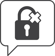 message icon isolated on transparent background