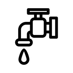 tap water icon or logo isolated sign symbol vector illustration - high quality black style vector icons
