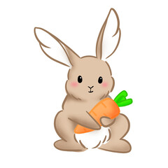 Rabbit with carrot