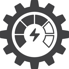 energy icon on transparent background