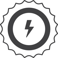 energy icon on transparent background